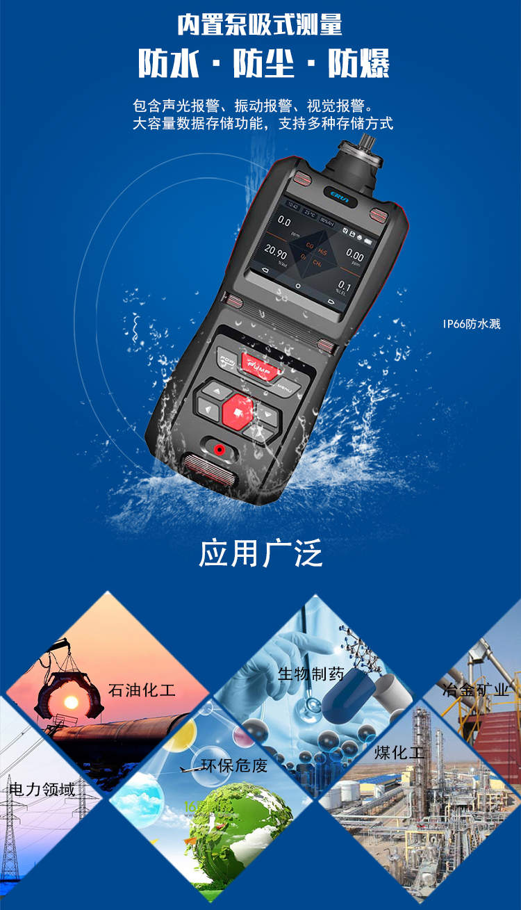 便攜泵吸式乙基環(huán)己烷氣體檢測報警儀